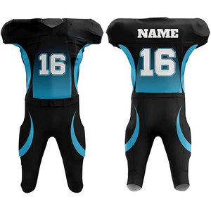 Tenue d'équipe de football américain grande taille, couleur unie, impression numérique, anti-bactérienne, sublimation, ensemble en gros, manches courtes - Product Image 1