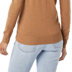 Cardigan en tricot bleu clair pour femme, manches longues, col en V, boutons sur le devant, couleur unie, respirant, style vintage, vêtements d'hiver - Product Image 6