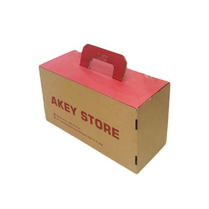 Custom Recyclable Eco-Friendly Corrugated Board Luxury Self-Erecting Packaging Box Handle Varnishing for <b>Shoes</b> Clothing <b>Socks</b> - Product Image 1