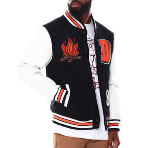 Chaqueta Varsity Personalizada al por Mayor, Chaqueta de Béisbol Varsity de Cuero Personalizada, Fabricación de Chaquetas Letterman con Bordado - Product Image 1