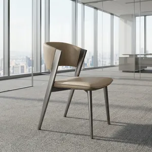 Chaise de salle à manger moderne de luxe à dossier haut avec housse amovible, siège rembourré, structure métallique pour restaurant, café, hôtel et usage domestique en extérieur - Product Image 6