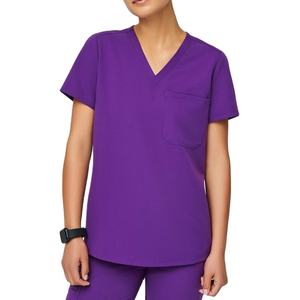 Uniforme Quirúrgico Elástico Morado de Alta Calidad, Transpirable, Personalizado, Traje Médico para Hospital - Product Image 3