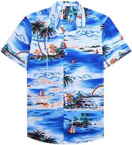 Chemises décontractées pour hommes à manches longues en sergé tricoté polyester/coton, anti-plis, anti-boulochage, respirantes, séchage rapide, écologiques, imprimées - Product Image 5