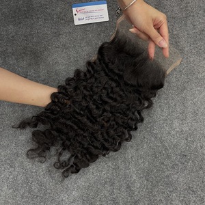 Extensions de cheveux bouclés bruts birmans de haute qualité, mèches de cheveux humains vierges birmans et vietnamiens avec closure en dentelle 6x6 - Product Image 2