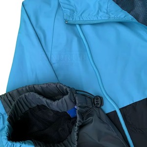 Windbreaker Hoodie Set 100% Cotton <b>Lightweight</b> Durable Fabric Sporty Travel Tracksuit Custom Hoodie <b>Jacket</b> Breathable Windproof - Product Image 4