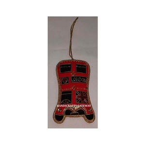 Zari ปักสีทองต้นคริสต์มาสเครื่องประดับแขวนรูปดวงจันทร์และดาววัสดุผ้าที่ใช้ตกแต่งเทศกาลอีสเตอร์ - Product Image 2