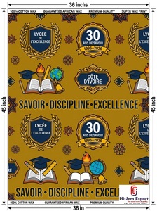 Luxury African Wax Print Fabric School Anniversary Textile OEM ODM Manufacturer Hitjem Export - Product Image 2