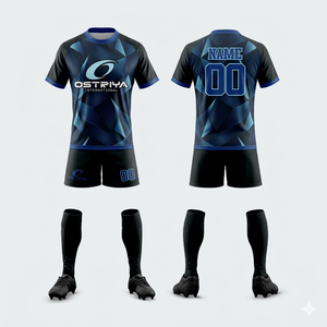 Conjunto de Uniforme de Rugby Transpirable 100% Poliéster, Ropa Deportiva para Adultos, Jersey Unisex con Cuello Redondo, Transferencia Térmica, Secado Rápido, Tallas Grandes - Product Image 6