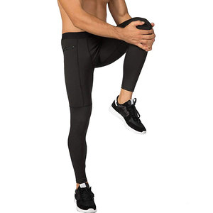 Leggings de sport pour hommes, pantalons de compression respirants pour la course à pied et la musculation, en nylon et élasthanne - Product Image 2