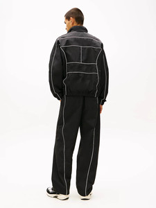 Veste coupe-vent pour homme avec logo personnalisé en gros, avec passepoil, tissu respirant, léger, résistant à l'eau, veste softshell pour homme - Product Image 3