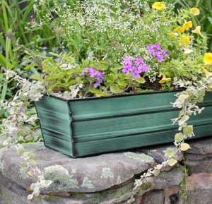 Macetero Metálico Rectangular de Última Generación, Color Verde Exclusivo, Macetero Grande para Flores, Macetero de Metal Galvanizado - Product Image 5