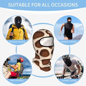 Máscara Balaclava Unissex com Estampa de Vaca Cobertura Total Respirável e Impermeável em Poliéster para Adultos 58-60CM - Product Image 5