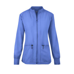 Blouse médicale zippée pour femme, extensible dans les 4 sens, anti-humidité, manches longues, pour hôpital et infirmières - Product Image 5