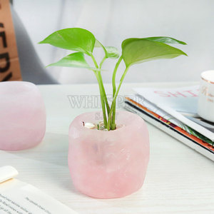 Himalayan Crystal Salt Carved <b>Tea</b> <b>Light</b> Holder with Ambient Glow Modern Design for Home Decoration - Product Image 6