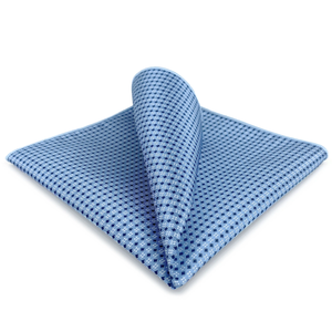 Conjunto de Corbata de Seda con Puntos Azules para Hombre, Corbata Clásica para Boda, Corbata de Moño Pre-Atada y Pañuelo de Bolsillo - Product Image 2
