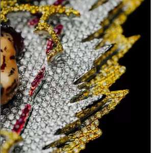 Colgante Personalizado Super Guerrero con Incrustaciones de Moissanita, Inspirado en Anime, Collar de Plata Estilo Hip Hop para Hombre y Mujer - Product Image 1