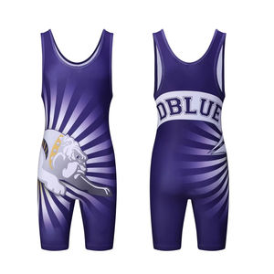 Trajes de Lucha Libre Personalizados para Hombre, Económicos, con Impresión por Transferencia de Calor, de Alta Calidad, Secado Rápido y Transpirables - Product Image 4