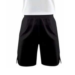 Ensemble de maillot de basket sans manches blanc à col en V pour homme avec short noir, séchage rapide, en polyester tricoté, uniforme sportif d'été - Product Image 5