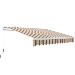 Toldo Retráctil para Patio de 13x8 Pies con Marco de Aluminio Ajustable, Protección UV, Color Carmesí para Terrazas - Product Image 1