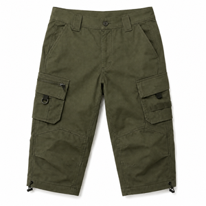Men's High Utility Three Quarter <b>Cargo</b> Capri Pants ODM Functional Workwear Style Reinforced Seam Storage Pocket Casual Outdoor - Product Image 5