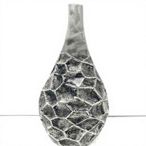 Florero Moderno de Metal Plateado Martillado - Centro de Mesa Decorativo de Aluminio Texturizado para Decoración de Hogar de Lujo y Bodas - Product Image 4