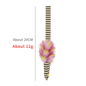 New Design Pet Products Nylon Cat Toy Long-Tailed Rabbit Plush Long Tail <b>Mouse</b> with Teeth Cleaning Feature Scratching - Product Image 3