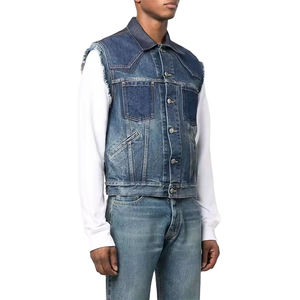Gilet en jean respirant et personnalisé pour homme, nouvelle collection, 100 % haute qualité, dernier design, Haus Industries - Product Image 4