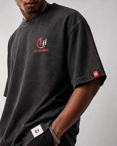 T-shirt blanc surdimensionné à manches courtes pour homme Fly Humble Sportswear avec imprimé lettres, style streetwear, col rond, jersey en coton - Product Image 3