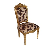 Chaise de salle à manger dorée antique Chaises en bois massif Chaise de salle à manger pour salle à manger Hôtel et restaurant Banquet Cuisine Ensemble de meubles