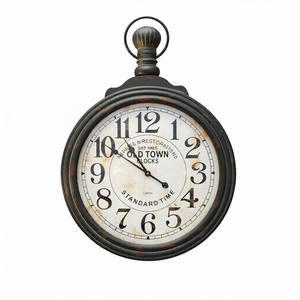 Horloge de table en bois avec crochet de suspension, style simple, analogique, personnalisable, silencieuse, facile à lire, forme ronde - Product Image 1