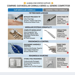 Trócar de Cricotiectomía Ueckermann Denker con Cánula de Plata de 130 mm |   Instrumento Quirúrgico - Product Image 2