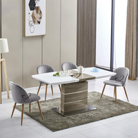 Table de salle à manger de luxe en céramique, ensemble de meubles de salle à manger moderne et extensible pour cuisine