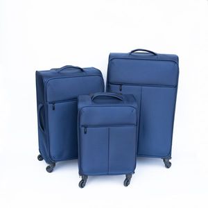 Juego de Maletas de Lujo de 3 Piezas en ABS y PC Azul, Estilo Vintage, con Candado TSA, Ligeras, Impermeables, con Ruedas Giratorias, Maleta Clásica - Product Image 5