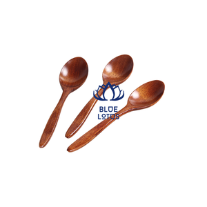 Cuillère à thé en bois durable BLUE LOTUS FARM, motif végétal vintage, 5,8 pouces, petites cuillères pour miel, confiture, condiments, lavage à la main uniquement - Product Image 6