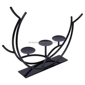 Designer Handcrafted Metal <b>Tea</b> Light Candle Holder Golden Sunburst Candle Holder Made by Zahid Exports in India - Product Image 4