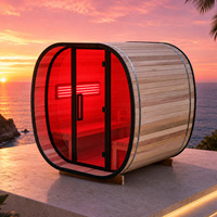 Rumah Sauna Dalam Ruangan Thermo Pine dengan WiFi Pintar Opsional Terapi Cahaya Merah Steam Cube Sauna 2 Orang Pemanas Listrik OEM Hotel
