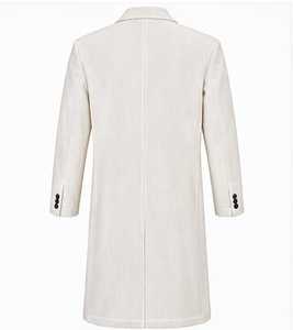 Manteau long couleur crème pour femme, manches longues, fermeture à boutons - Product Image 6