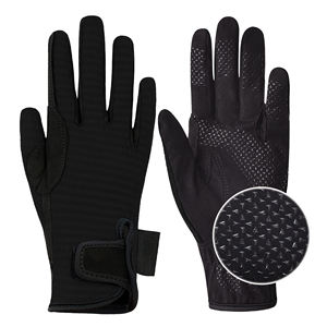 Guantes de equitación con agarre superior y palma adherente, ligeros, de malla, protectores para ejercicio a caballo, antideslizantes, unisex - Product Image 1