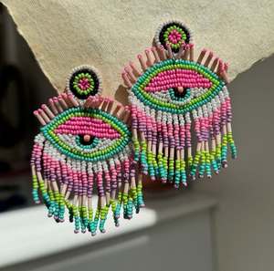 Embroidery Beads Earrings for <b>Girls</b> Custom Multi-Beaded Earrings Women Festive Party Jewelry At Best Price Beaded Earrings - Product Image 6