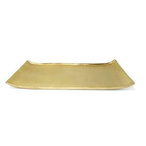 Latest Design Aluminium Food Serving <b>Tray</b> With Golden Finished Rectangle Shape For Tabletop Food And <b>Snacks</b> Serving <b>Trays</b> - Product Image 1