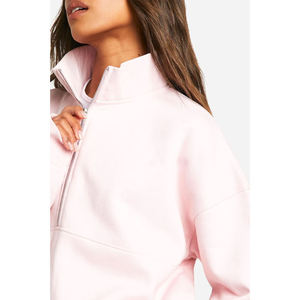 Nuevo conjunto deportivo elegante con logotipo personalizado, top corto con hombros caídos, sudadera con capucha y pantalones de chándal, conjunto de 2 piezas para mujer. - Product Image 3