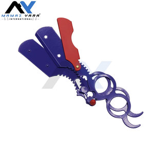 Rasoir à lame droite simple pour barbier, rasoir professionnel pour hommes, couteau à rasoir pour salon et usage domestique, bleu et rouge - Product Image 4