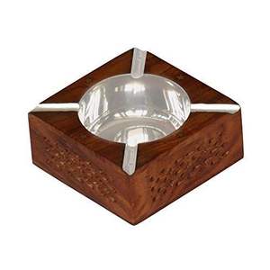 Cenicero de Madera Natural Hecho a Mano, Accesorio para Fumar Ecológico - Product Image 4