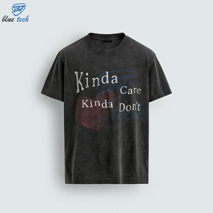 T-shirt à manches courtes gris pour homme Blue Tech avec bordure contrastée rouge et imprimé lettres, col rond décontracté en jersey de coton - Product Image 2