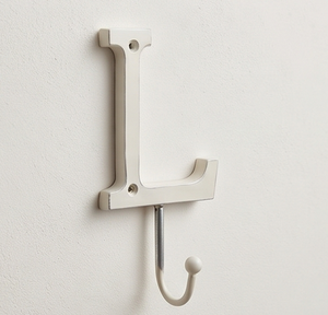Fine Quality L Alphabet Towel <b>Hook</b> <b>Rail</b> Silver Metal Stylish Design Perfect For Home Storage And Towel Hanging Organizer - Product Image 1