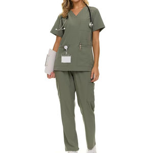 Conjunto de Uniformes Médicos para Mujer al por Mayor – Uniforme de Hospital Transpirable de Rayón y Spandex Elástico para Enfermería - Product Image 1
