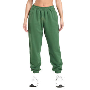 Pantalones Deportivos de Invierno 2026 para Mujer, 100% Algodón Orgánico, Estilo Hip Hop, Pierna Ancha, Bolsillos, Cintura con Cordón, para Entrenamiento, Gimnasio, Yoga - Product Image 1