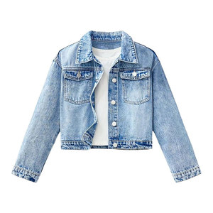 Premium Kids <b>Jeans</b> Jacket For Kids <b>Soft</b> Stylish Design Perfect For Outdoor Activities And Daily Wear - Product Image 1