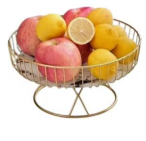 Grand panier à fruits en métal robuste, organisateur pour garde-manger, décoration de table à manger, organisateur décoratif pour la maison - Product Image 1
