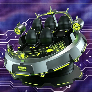 360 °   Plateforme rotative combinée à un mouvement de pente verticale offre des sensations de vol dynamique inédites VR Space Ship Dish UFO - Product Image 1